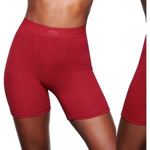 SKIMS COTTON RIB BOXER BRICK LARGE